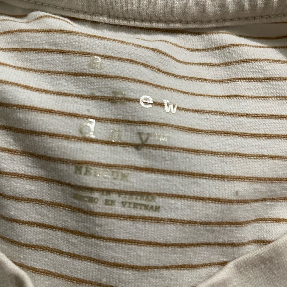 A New Day Medium Casual Dress Tan, Striped - Picture 2 of 5